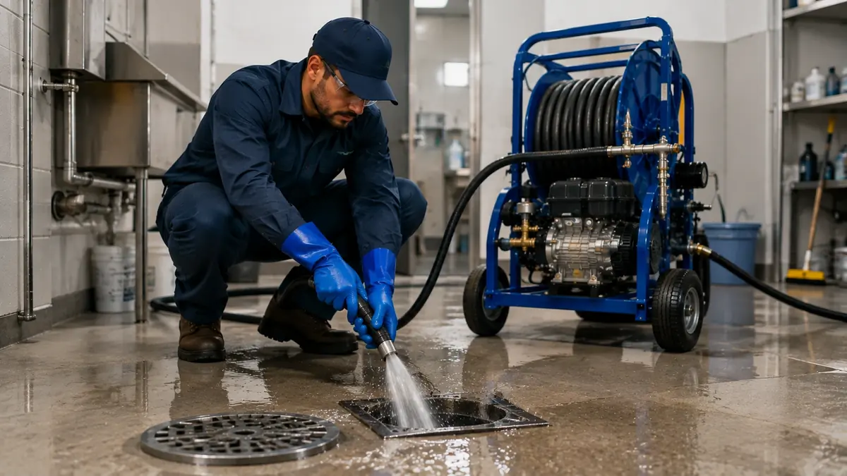 Floor Drain Hydro Jet Cleaning in Discovery Bay