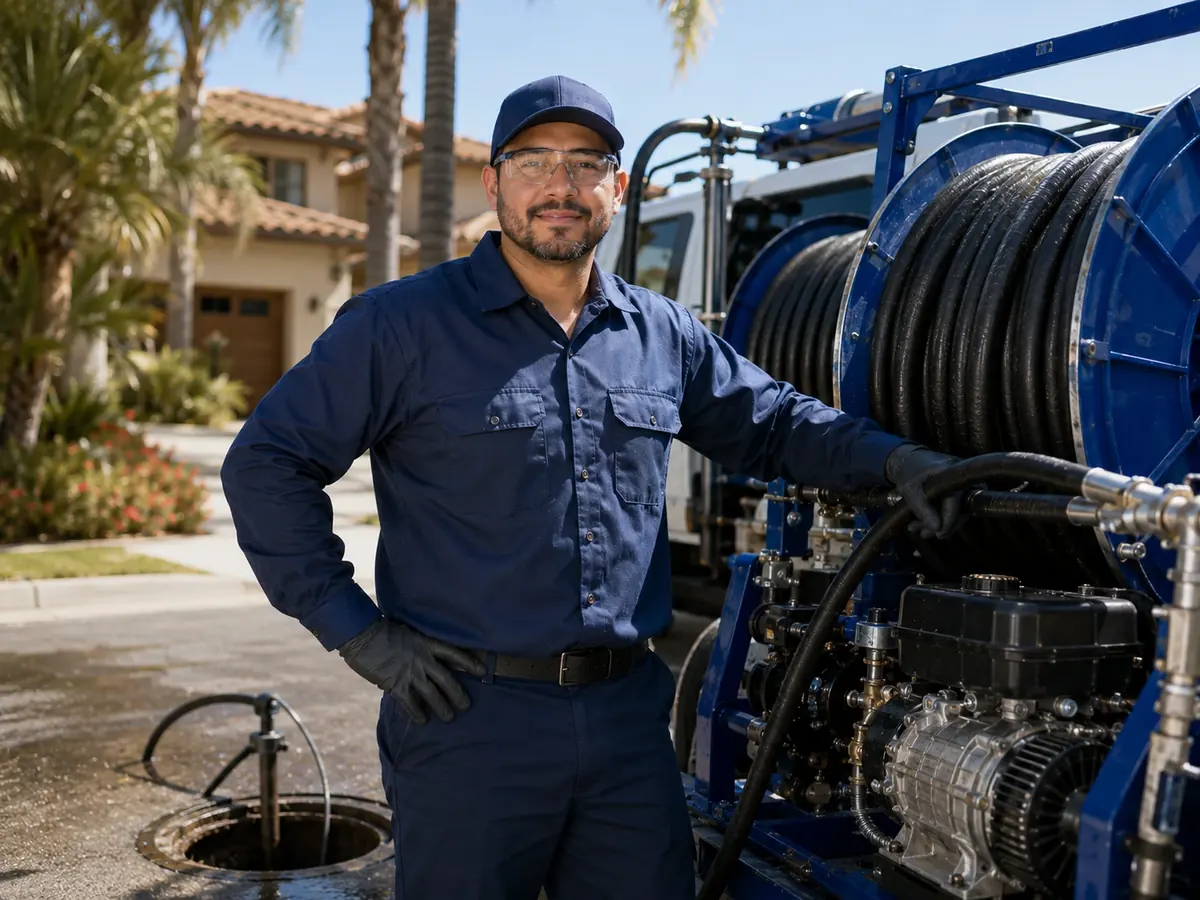 Hydro jet sewer cleaning in Discovery Bay
